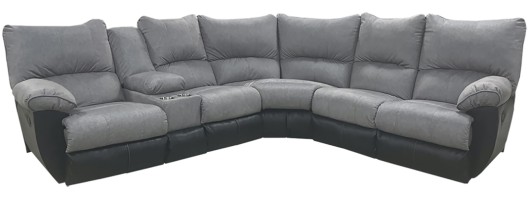 Chatworth Graphite Double Reclining Sectional with Console